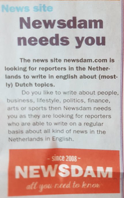 Newsdam advertisement